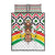 Burkina Faso Quilt Bed Set with Red Green Black Geometric Design - Wonder Print Shop