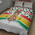 Burkina Faso Quilt Bed Set with Red Green Black Geometric Design - Wonder Print Shop