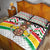 Burkina Faso Quilt Bed Set with Red Green Black Geometric Design - Wonder Print Shop