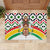 Burkina Faso Rubber Doormat with Red Green Black Geometric Design - Wonder Print Shop