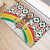 Burkina Faso Rubber Doormat with Red Green Black Geometric Design - Wonder Print Shop