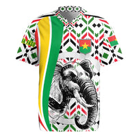 Burkina Faso Rugby Jersey with Red Green Black Geometric Design - Wonder Print Shop