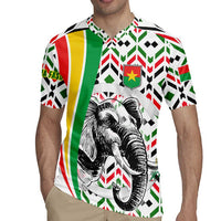Burkina Faso Rugby Jersey with Red Green Black Geometric Design - Wonder Print Shop