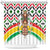 Burkina Faso Shower Curtain with Red Green Black Geometric Design - Wonder Print Shop
