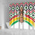 Burkina Faso Shower Curtain with Red Green Black Geometric Design - Wonder Print Shop