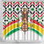 Burkina Faso Shower Curtain with Red Green Black Geometric Design - Wonder Print Shop