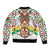 Burkina Faso Sleeve Zip Bomber Jacket with Red Green Black Geometric Design - Wonder Print Shop