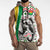Burkina Faso Sleeveless Hoodie with Red Green Black Geometric Design - Wonder Print Shop