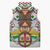 Burkina Faso Sleeveless Puffer Jacket with Red Green Black Geometric Design - Wonder Print Shop