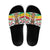 Burkina Faso Slide Sandals with Red Green Black Geometric Design - Wonder Print Shop