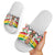 Burkina Faso Slide Sandals with Red Green Black Geometric Design - Wonder Print Shop