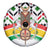 Burkina Faso Spare Tire Cover with Red Green Black Geometric Design - Wonder Print Shop