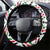 Burkina Faso Steering Wheel Cover with Red Green Black Geometric Design - Wonder Print Shop