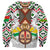 Burkina Faso Sweatshirt with Red Green Black Geometric Design - Wonder Print Shop