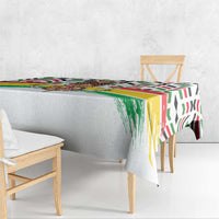 Burkina Faso Tablecloth with Red Green Black Geometric Design - Wonder Print Shop