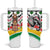 Burkina Faso Tumbler With Handle with Red Green Black Geometric Design - Wonder Print Shop