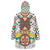 Burkina Faso Wearable Blanket Hoodie with Red Green Black Geometric Design - Wonder Print Shop
