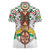 Burkina Faso Women Polo Shirt with Red Green Black Geometric Design - Wonder Print Shop