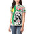 Burkina Faso Women Polo Shirt with Red Green Black Geometric Design - Wonder Print Shop