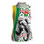 Burkina Faso Women Sleeveless Polo Shirt with Red Green Black Geometric Design - Wonder Print Shop