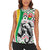 Burkina Faso Women Sleeveless Polo Shirt with Red Green Black Geometric Design - Wonder Print Shop