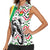 Burkina Faso Women Sleeveless Polo Shirt with Red Green Black Geometric Design - Wonder Print Shop