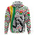 Burkina Faso Zip Hoodie with Red Green Black Geometric Design - Wonder Print Shop