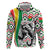 Burkina Faso Zip Hoodie with Red Green Black Geometric Design - Wonder Print Shop