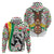 Burkina Faso Zip Hoodie with Red Green Black Geometric Design - Wonder Print Shop