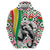Burkina Faso Zip Hoodie with Red Green Black Geometric Design - Wonder Print Shop