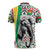 Burkina Faso Zipper Polo Shirt with Red Green Black Geometric Design - Wonder Print Shop
