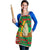Burkina Faso Apron with Red Green Tribal Design and Bobo Dioulasso Landmark - Wonder Print Shop
