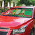 Burkina Faso Auto Sun Shade with Red Green Tribal Design and Bobo Dioulasso Landmark - Wonder Print Shop