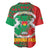 Burkina Faso Baseball Jersey with Red Green Tribal Design and Bobo Dioulasso Landmark - Wonder Print Shop