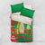 Burkina Faso Bedding Set with Red Green Tribal Design and Bobo Dioulasso Landmark - Wonder Print Shop
