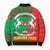 Burkina Faso Bomber Puffer Jacket with Red Green Tribal Design and Bobo Dioulasso Landmark - Wonder Print Shop