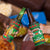Burkina Faso 4 in 1 Can Cooler Tumbler with Red Green Tribal Design and Bobo Dioulasso Landmark - Wonder Print Shop