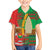 Burkina Faso Family Matching Off The Shoulder Long Sleeve Dress and Hawaiian Shirt with Red Green Tribal Design and Bobo Dioulasso Landmark - Wonder Print Shop