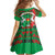 Burkina Faso Family Matching Off Shoulder Maxi Dress and Hawaiian Shirt with Red Green Tribal Design and Bobo Dioulasso Landmark - Wonder Print Shop