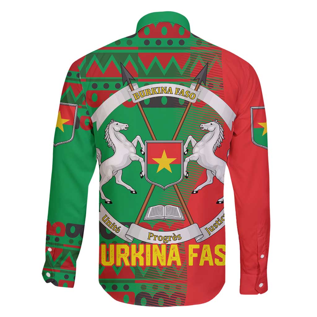 Burkina Faso Family Matching Off Shoulder Short Dress and Hawaiian Shirt with Red Green Tribal Design and Bobo Dioulasso Landmark - Wonder Print Shop