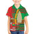 Burkina Faso Family Matching Off Shoulder Short Dress and Hawaiian Shirt with Red Green Tribal Design and Bobo Dioulasso Landmark - Wonder Print Shop