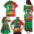 Burkina Faso Family Matching Puletasi and Hawaiian Shirt with Red Green Tribal Design and Bobo Dioulasso Landmark - Wonder Print Shop