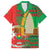 Burkina Faso Family Matching Short Sleeve Bodycon Dress and Hawaiian Shirt with Red Green Tribal Design and Bobo Dioulasso Landmark - Wonder Print Shop