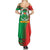 Burkina Faso Family Matching Summer Maxi Dress and Hawaiian Shirt with Red Green Tribal Design and Bobo Dioulasso Landmark - Wonder Print Shop