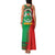 Burkina Faso Family Matching Tank Maxi Dress and Hawaiian Shirt with Red Green Tribal Design and Bobo Dioulasso Landmark - Wonder Print Shop