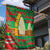 Burkina Faso Garden Flag with Red Green Tribal Design and Bobo Dioulasso Landmark - Wonder Print Shop