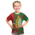 Burkina Faso Kid T Shirt with Red Green Tribal Design and Bobo Dioulasso Landmark - Wonder Print Shop