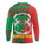 Burkina Faso Long Sleeve Polo Shirt with Red Green Tribal Design and Bobo Dioulasso Landmark - Wonder Print Shop