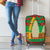 Burkina Faso Luggage Cover with Red Green Tribal Design and Bobo Dioulasso Landmark - Wonder Print Shop