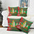 Burkina Faso Pillow Cover with Red Green Tribal Design and Bobo Dioulasso Landmark - Wonder Print Shop